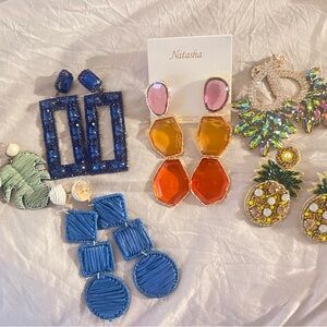 Colorful Statement Earrings Set